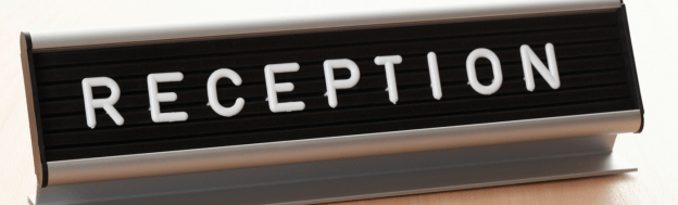 reception sign